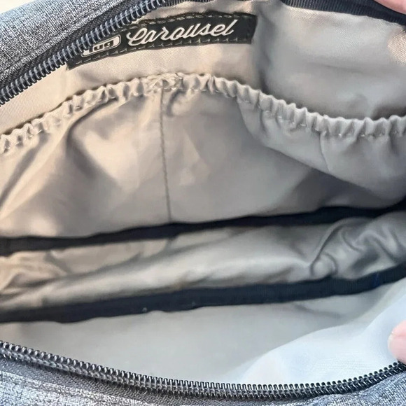 Lug Carousel Convertible Crossbody Bag Purse Herringbone Basket Weave Blue - Picture 13 of 14